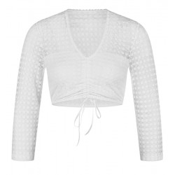 Nina von C. - Spitzen Dirndlbluse Laura 3/4 Arm weiß