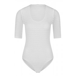 Nina von C. - Spitzen Body Renate 1/2 Arm weiß
