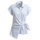 Milano Italy - Bluse mit Hemdkragen weiß zum Knoten