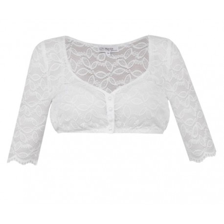 Marjo - Spitzen Dirndlbluse Erlbach mit Herzausschnitt