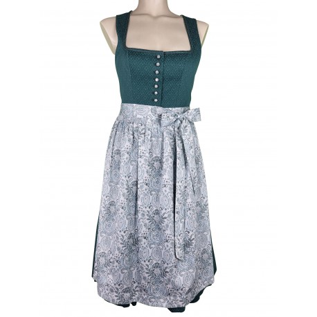 Wenger - Baumwoll Dirndl Anna in smaragd - 70 cm