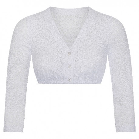 Waldorff - Spitzen Dirndlbluse Berit in weiß mit 3/4 Arm