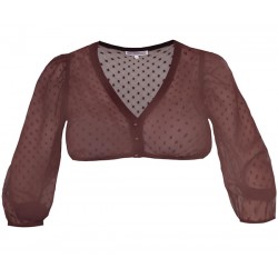 Marjo - Dirndlbluse Ahorntal bordeaux mit 3/4 Ballonarm