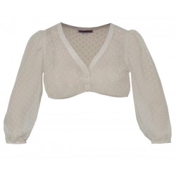Marjo - Dirndlbluse Ahorntal creme mit 3/4 Ballonarm