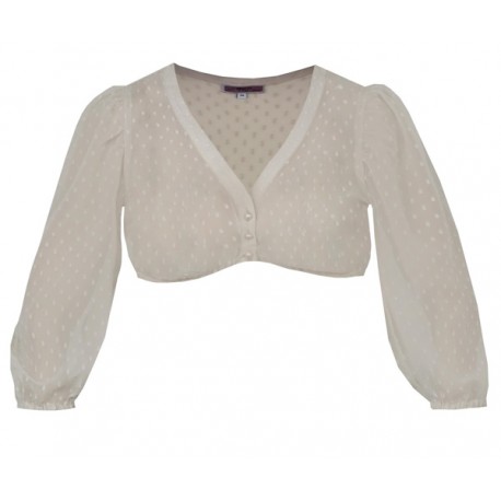 Marjo - Dirndlbluse Ahorntal creme mit 3/4 Ballonarm