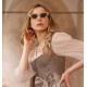Marjo - Dirndlbluse Ahorntal creme mit 3/4 Ballonarm