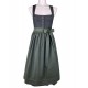 Wenger - Dirndl Karla in oliv mit schwarz - 70 cm