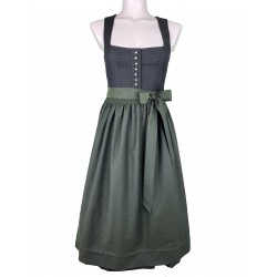 Wenger - Dirndl Karla in oliv mit schwarz - 70 cm