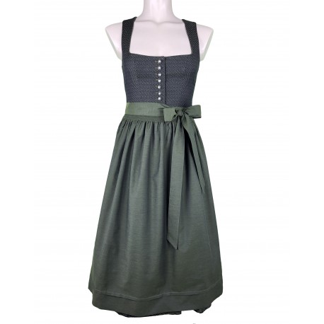 Wenger - Dirndl Karla in oliv mit schwarz - 70 cm