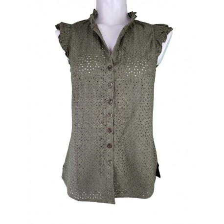 Krüger - Bluse Duvessa oliv mit Flügelarm
