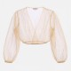 CocoVero - Dirndlbluse Gold Organza