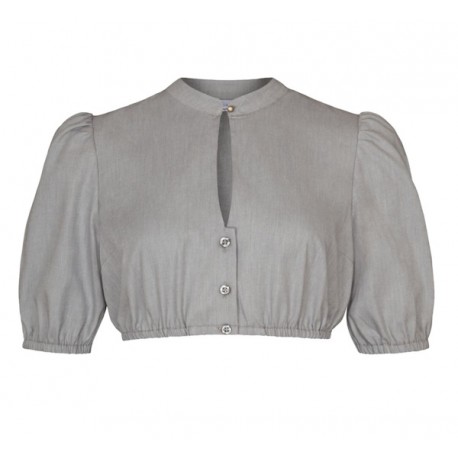 Alpenfee - Dirndlbluse Leda grau mit Ballonarm