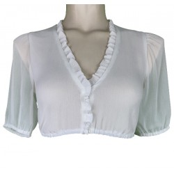 Wenger - Dirndlbluse Laura in ecru mit Halbarm