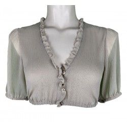 Wenger - Dirndlbluse Laura in beige mit Halbarm