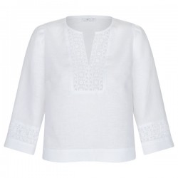 Waldorff - Leinen Bluse mit 3/4 Arm