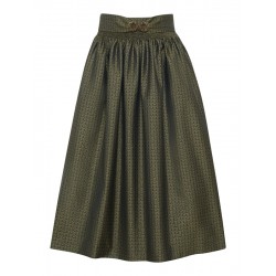 80 cm - Jacquard Dirndl-Schürze gestiftelt mit Schließe in oliv von Berwin