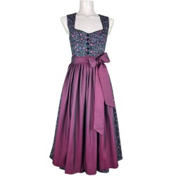 Glanz&Zauber - Dirndl in Schwarz geblümt mit Stretch - 80 cm