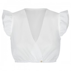 Walldorff - Dirndlbluse Fiorella in creme mit Flügelarm