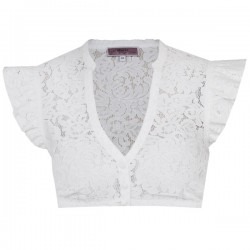 Marjo - Dirndlbluse Segnitz aus Spitze in ecru mit Flügelarm