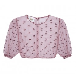 Wenger - Transparente Dirndlbluse Isabella schwarz mit Ballonarm