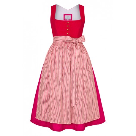 Alpenfee - Dirndl Leonie mit Babycord in pink - 70 cm